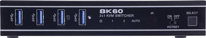 Actual product image InLine ® KVM Switch, 2-fach, HDMI, 8K@60Hz, USB 3.2, mit IR & RS-232