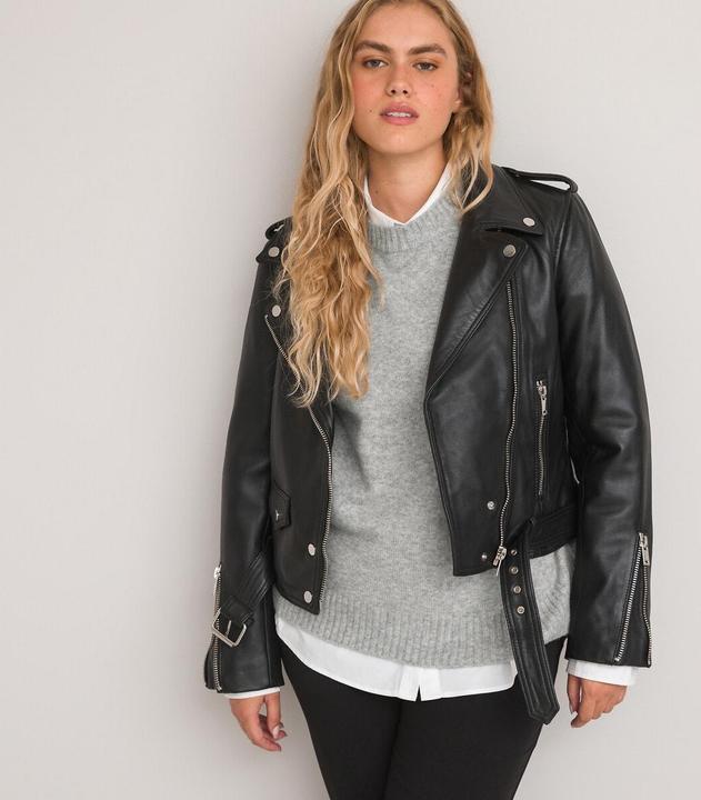Actual product image La Redoute Collections Leather jacket Gaston (46)