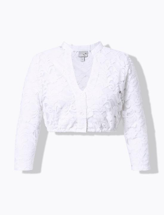 Actual product image Ulla Popken Lace V-Neck Dirndl Blouse (60)