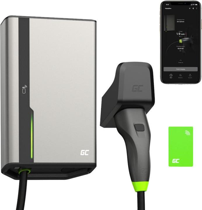 Actual product image GreenCell GC EVGC021B2275 - Wallbox, 3,6 - 22 KW, 7,5 m, NFC (Type 2, 22 kW, 32 A, Hard wired)