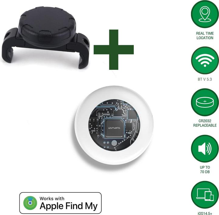 Produktbild 4smarts Schlüsselfinder SkyTag Schwarz/Weiss (iOS)