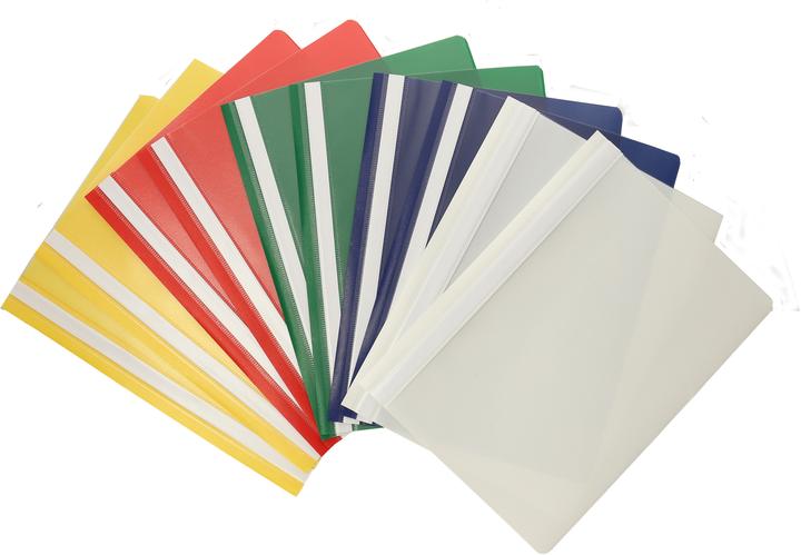 Image du produit Prooffice Dossier de classement rapide, DIN A4, film PP, couleurs assorties (A4, 10x)