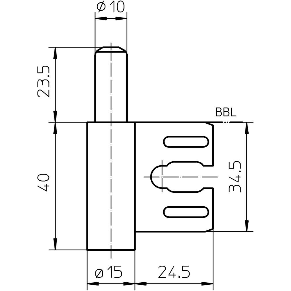 Thumbnail - Simonswerk, Türbeschlag + Scharnier, Rahmenteil VARIANT V 8100 WF GA
