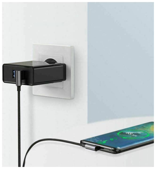 Image du produit Ugreen Câble de données USB-C coudé vers USB-A 2.0 coudé 3A (2 m, USB 3.0, 18 W)