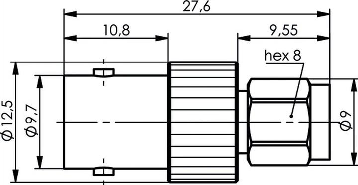 Actual product image Telegärtner BNC adapter BNC socket (Plugs and connectors)