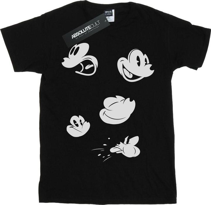 Actual product image Disney Girls Mickey Mouse Faces Cotton T-Shirt (140, 146)