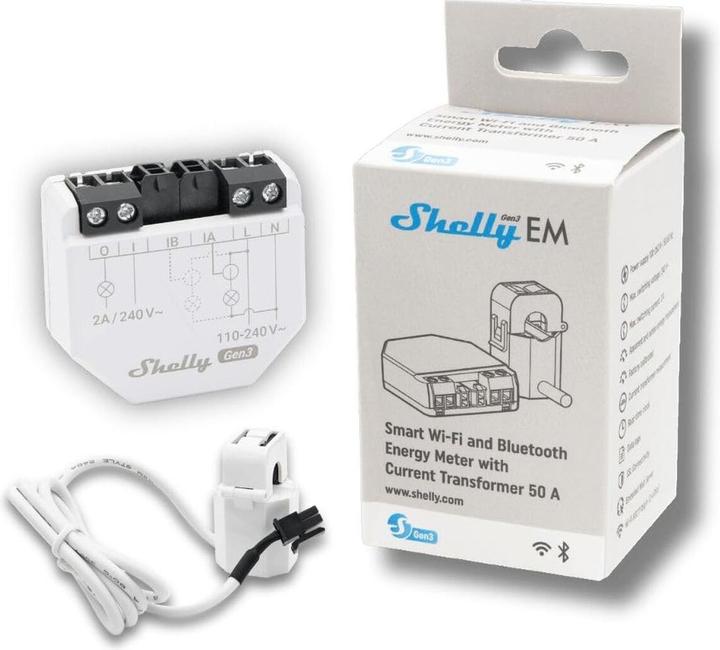 Immagine prodotto Shelly EM Gen3 1 TA da 50A incluso