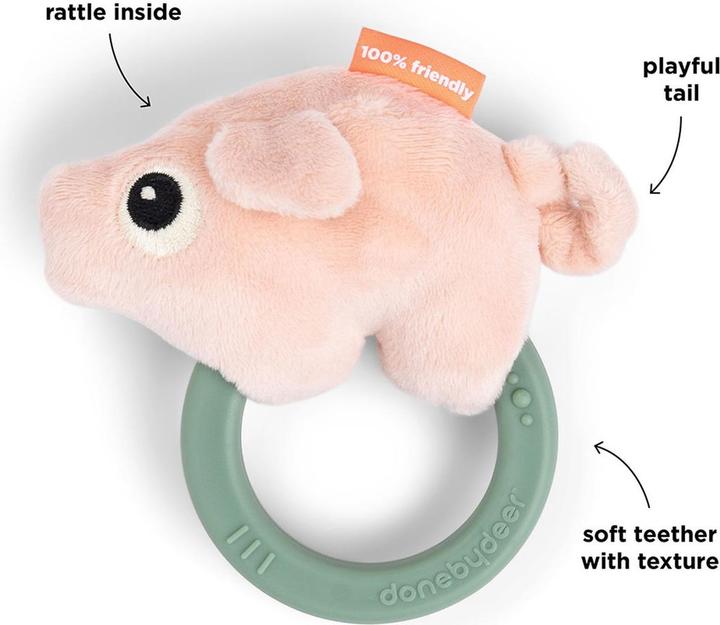 Actual product image Done by Deer Sensorische Rassel/Beissring Pigee