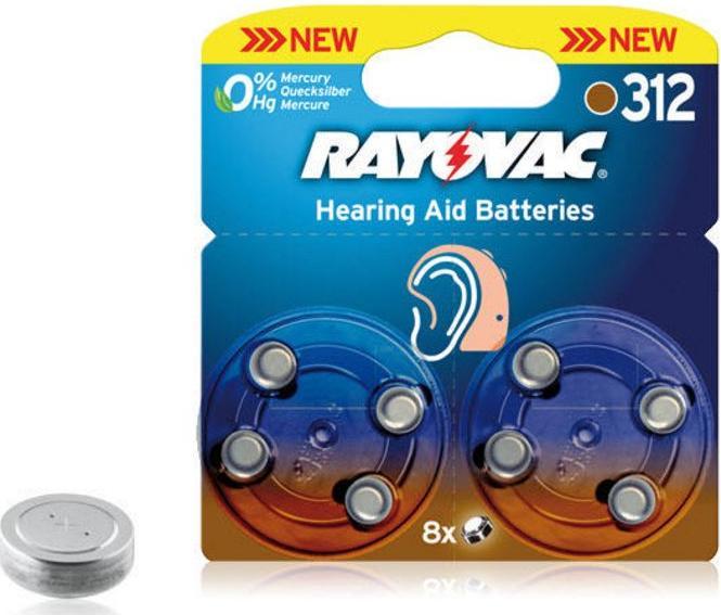 Produktbild Rayovac Acoustic 312 (8 Stk., A312, 180 mAh)