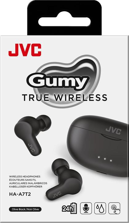 Immagine prodotto JVC HA-A7T2 Gumy True Wireless con funzione di passepartout confortevole - Zwart (0.40 h, Senza fili)