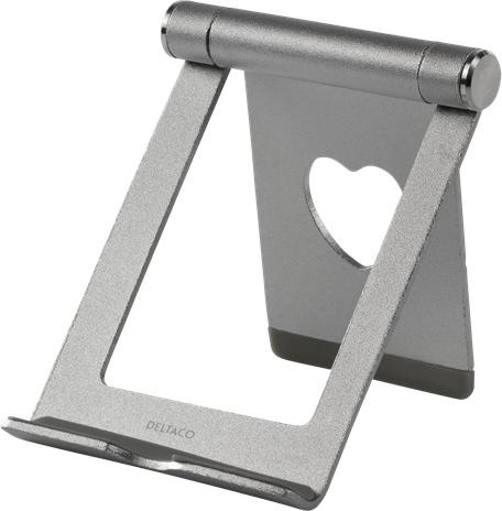 Produktbild Deltaco Ständer für Telefone und Tablets, Aluminium, Silber