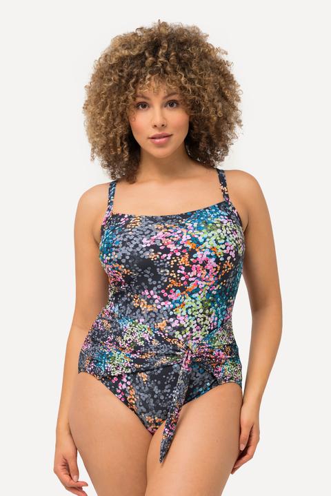 Image du produit Ulla Popken Maillot de bain, motif à pois, effet cache-coeur, bonnets souples, matière recyclée (60)