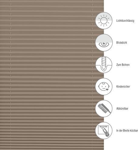 Produktbild Gardinia Plissée Concept 40 x 130 cm, Taupe (40 x 130 cm)