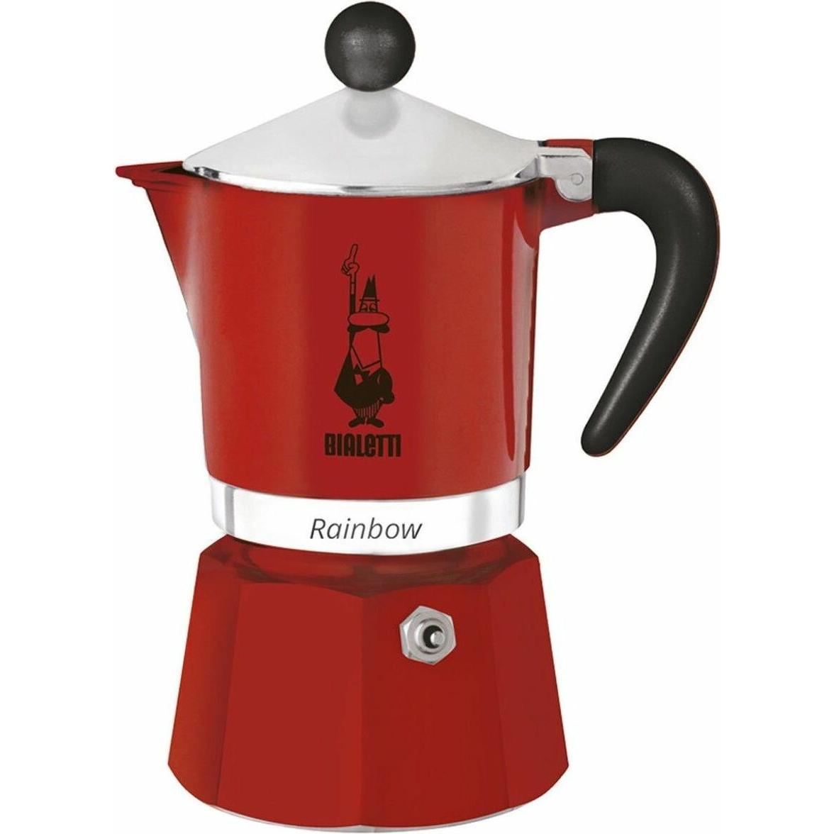 Bialetti Rosso Rainbow, Caffettiera Moka,