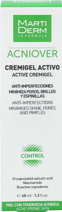 Label énergétique Martiderm Acniover Crème gel anti-imperfections (Mousse nettoyante, 40 ml)