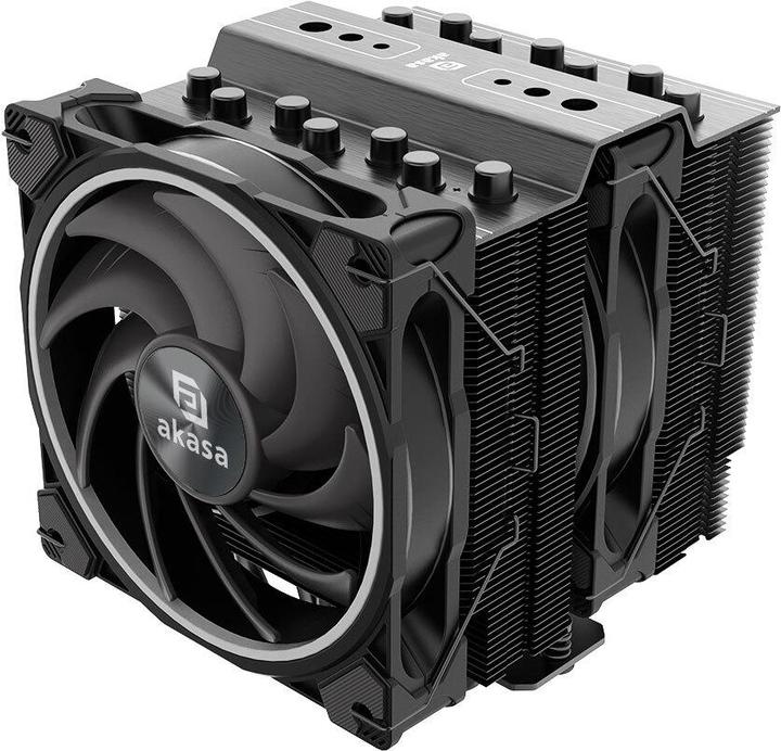 Immagine prodotto Akasa Raffreddatore CPU a doppia torre Soho H7, ARGB - 120 mm, nero (158 mm)