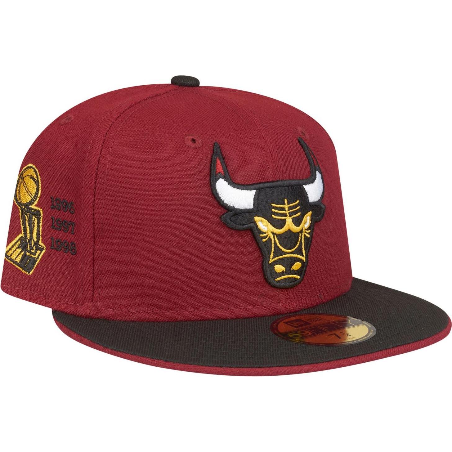 New Era, Herren, Cap, 59Fifty Fitted Cap - CHAMPIONS Chicago Bulls - 7 1/8, Rot, (7 1/8)
