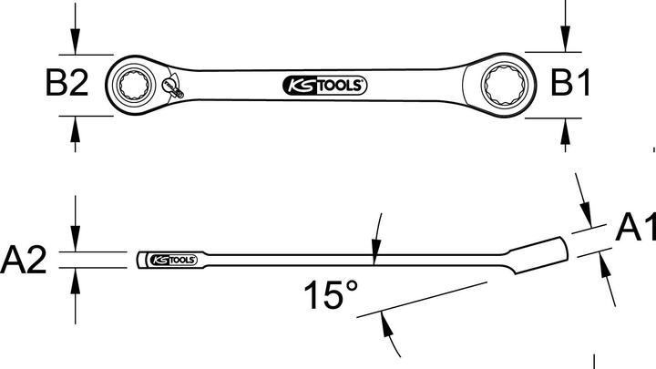 Image du produit KS Tools Mini clé à cliquet réversible à bit GEARplus (1/4")