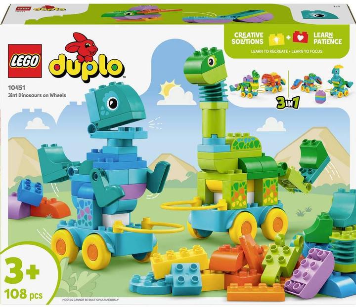 Image du produit LEGO 10451 ® DUPLO® Dinos à roulettes 3-en-1 Set (10451)