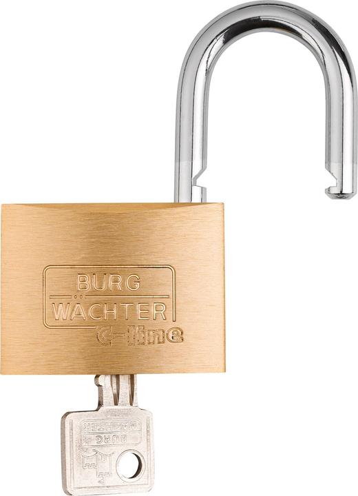Productafbeelding Burg Wächter Cilinderslot 222 50 Slothuis breedte 50 mm Messing meersleutels