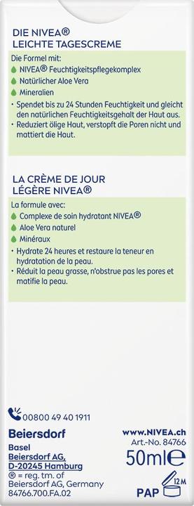Produktbild NIVEA Leichte Tagescreme (50 ml, Tagescreme)