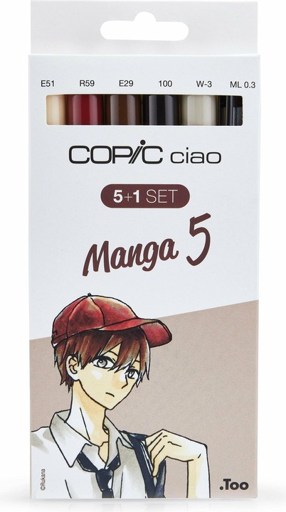 Produktbild Copic Manga 5 (Grau, 3 mm, 6 x)