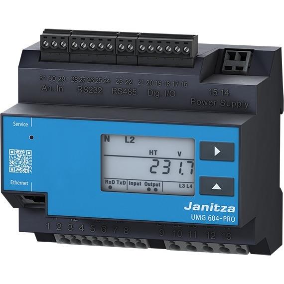 Janitza, Energiemessgerät, UMG 604-PRO 24 V Spannungsqualitäts-Analysator Spannungsqualitäts-Analysator UMG 604-PRO