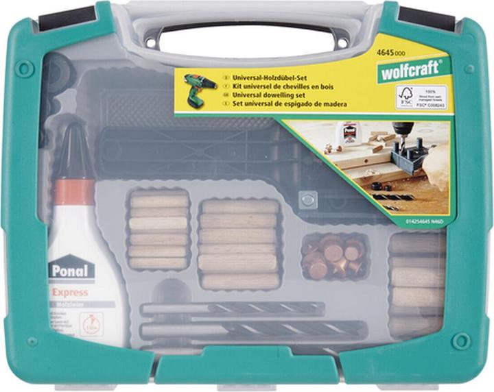 wolfcraft 1 Universal master dowelling set 78 pcs. (79 pcs.)