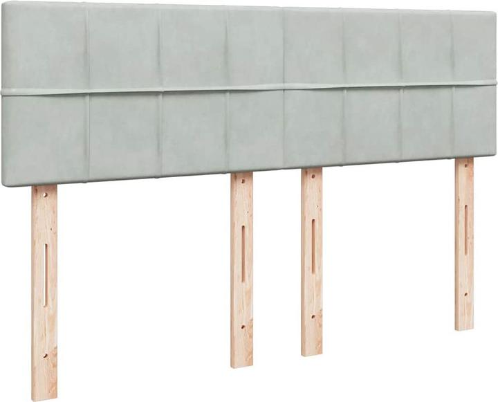 Actual product image VidaXL Bo x spring bed with mattress 140 x 190 cm velvet (140 x 190 cm, 140 x 190 cm)