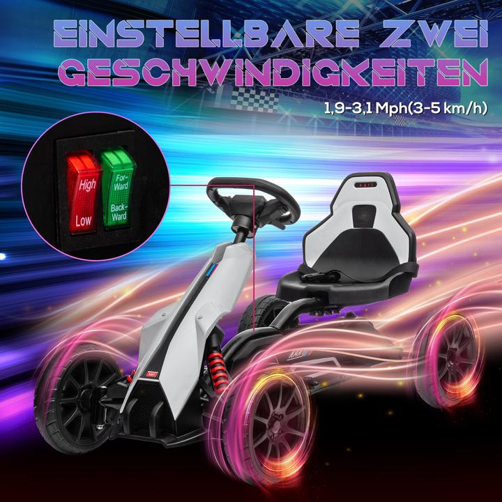Actual product image Homcom Kinder Elektro Gokart Kunststoff, Metall Weiss