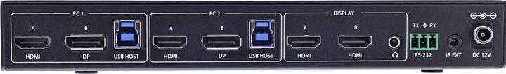 Actual product image InLine ® KVM Switch, 2-fach, HDMI & DP, Dual Monitor, 4K60Hz, USB Hub, schwarz