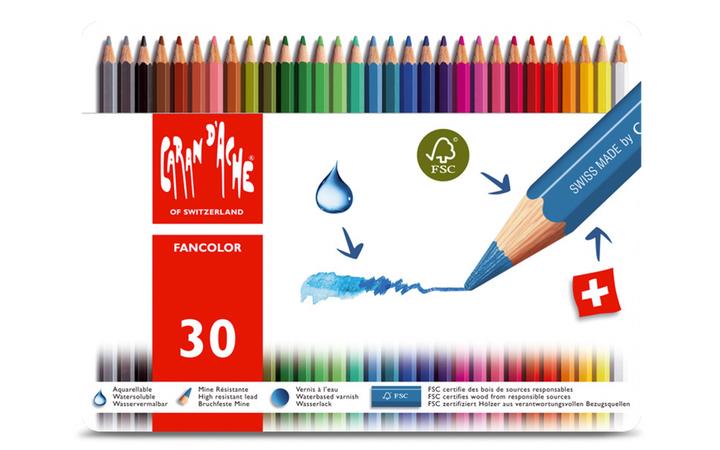 Productafbeelding Caran d'Ache Fancolor Farbstifte Metallschachtel (Veelkleurig, 30 x)