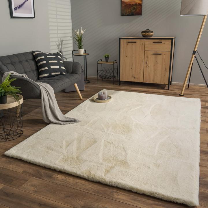 TT Home Wohnzimmer Hochflor Teppich Langflor Soft Kaninchenfell Fell Imitat Weich