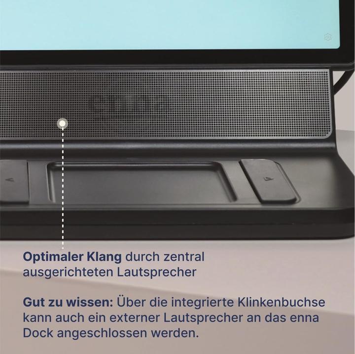 Image du produit Enna Tablet pour seniors avec dock et cartes, appels vidéo, albums photos, abonnement familial (WLAN uniquement, 10", Argent, Gris, Noir)