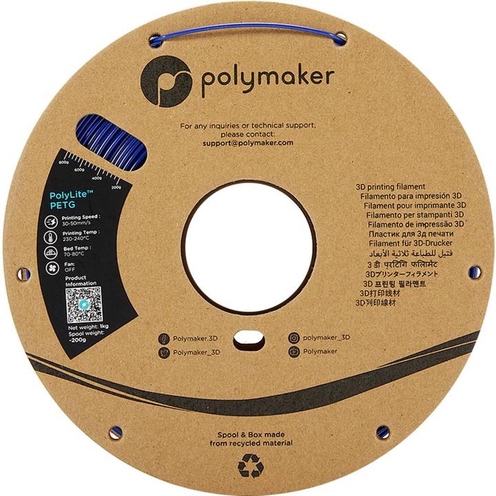 Image du produit Polymaker PB01020 Filament PolyLite PETG résistant à la chaleur, haute résistance à la traction 2.85 (PETG, 2.85 mm, 1000 g, Bleu)