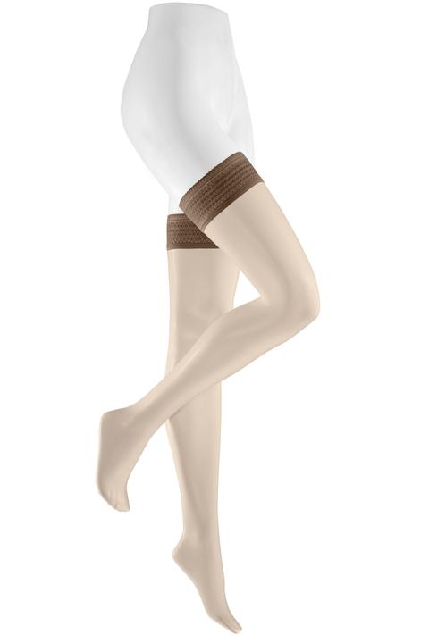 Actual product image Hudson Light 8 (pack of 3) stay-up stockings, colour 019 make-up, size 35-37 (8DEN, 35 - 37)