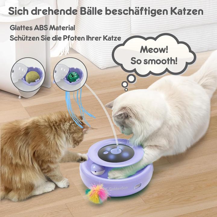 Produktbild GoldenSun 3 in 1 interaktives Katzenspielzeug (Beschäftigungsspielzeug Katze)