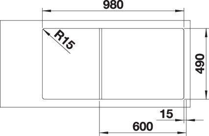 Produktbild Blanco Axia III XL 6 S (Aufsatzspülbecken, 100 cm, 51 cm)