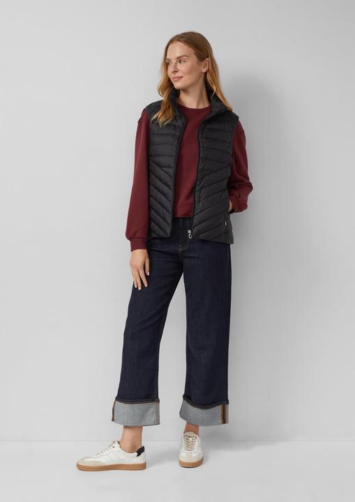 Produktbild s.Oliver Sweatshirt Verkürztes Sweatshirt mit Rollsaum (32)