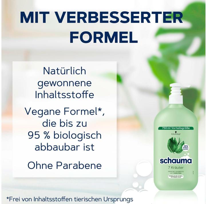 Image du produit Schauma 7 herbes (Shampoing liquide, 750 ml)