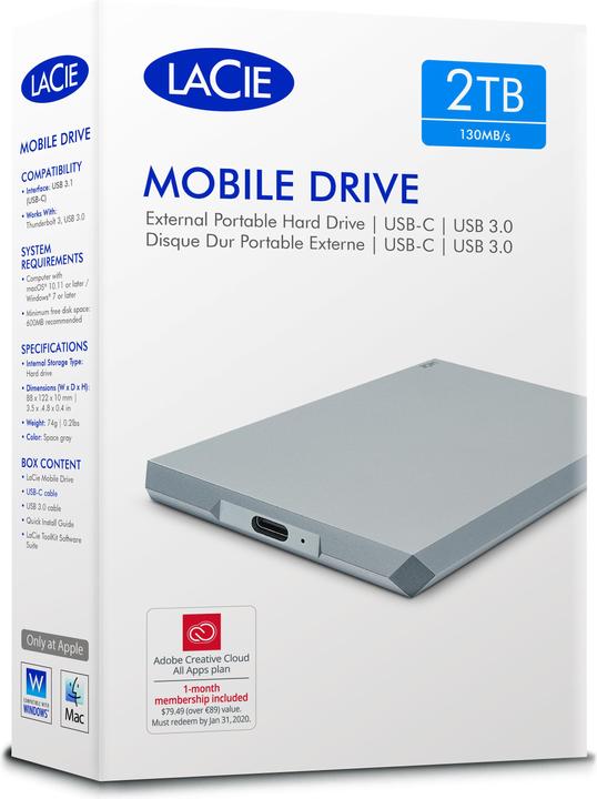 Immagine prodotto LaCie Unità mobile - Moon Silver (2 TB)