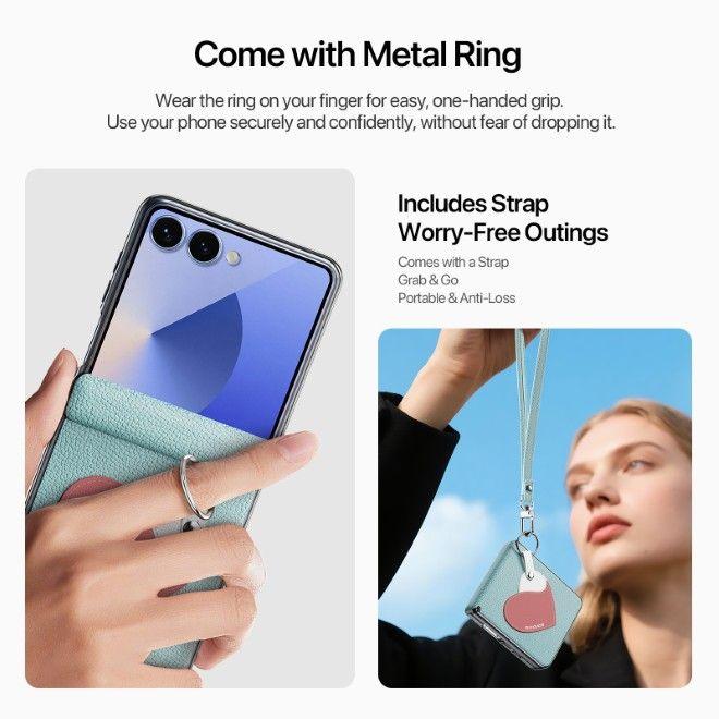 Produktbild Dux Ducis Luvy Series Leder Hardcase Hülle (Samsung Galaxy Z Flip7)