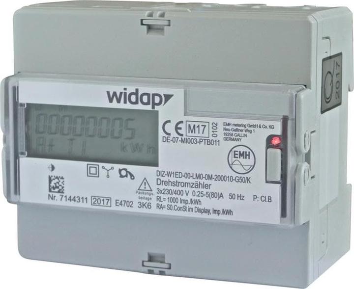 Produktbild Widap Dreiphasen-Energiezähler DIZ-D651Moi2 Wandlermessung MID
