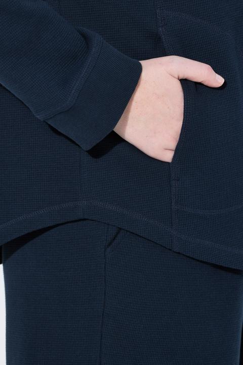 Produktbild Ulla Popken Sweatjacke, Waffelstruktur, Kapuze (60)