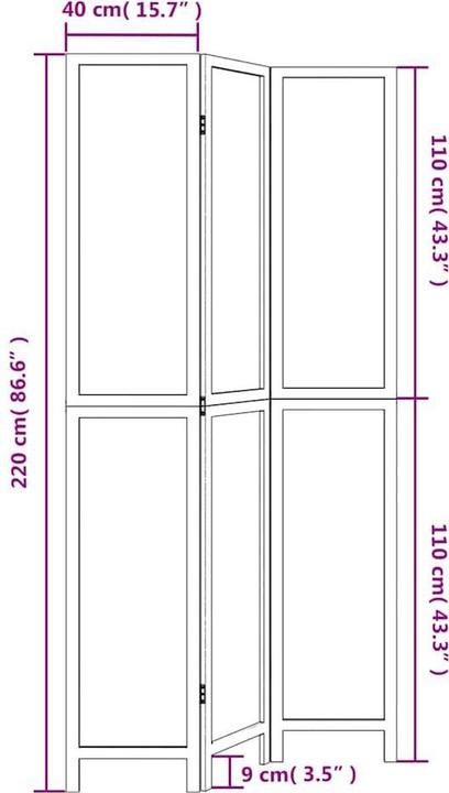Produktbild vidaXL Paravent