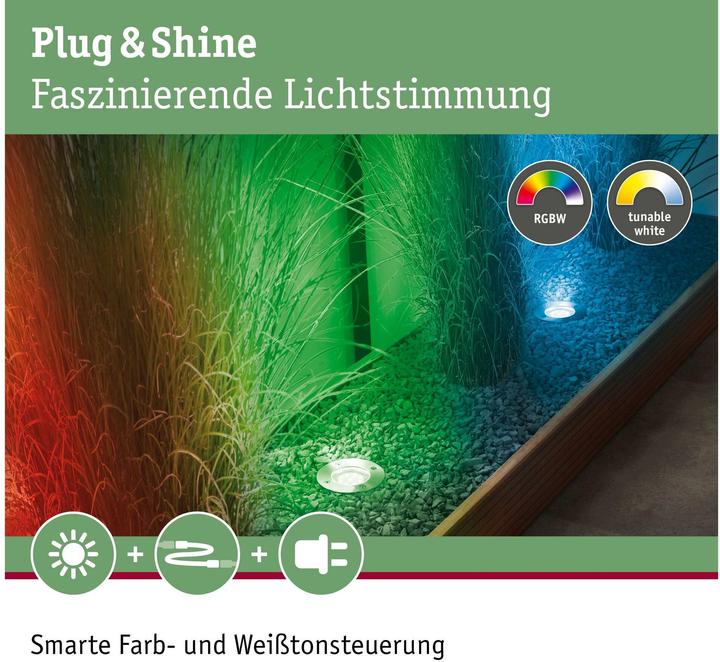 Produktbild Paulmann Outdoor Plug & Shine Bodeneinbauleuchte Zigbee (350 lm, IP65, IP67)