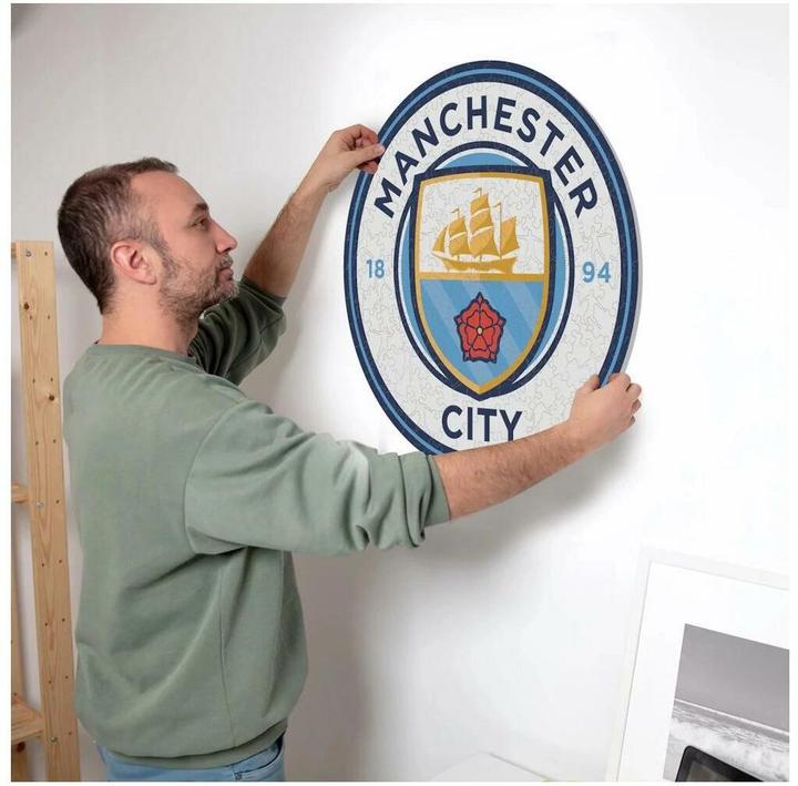 Productafbeelding Iconic Man City FC - Logo - Houten puzzel Maat S (150 stukjes) (150 onderdelen)