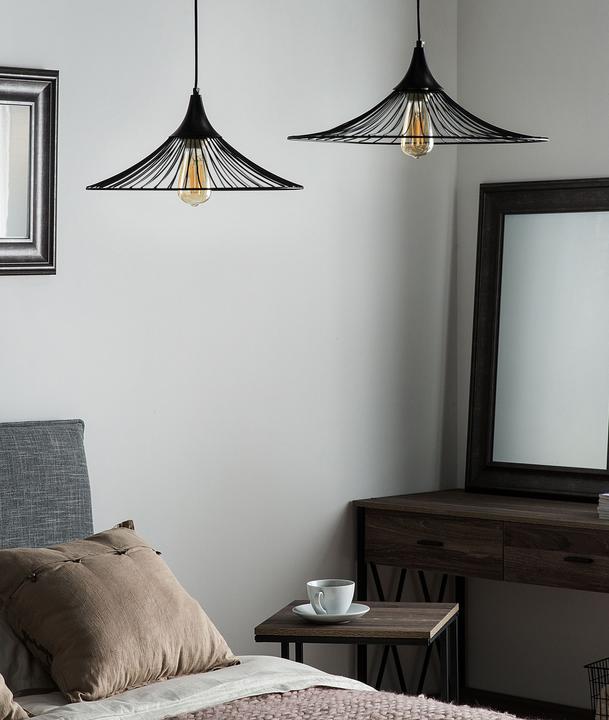 Produktbild Beliani Hängeleuchte schwarz Kegelform MAZARO (E27)