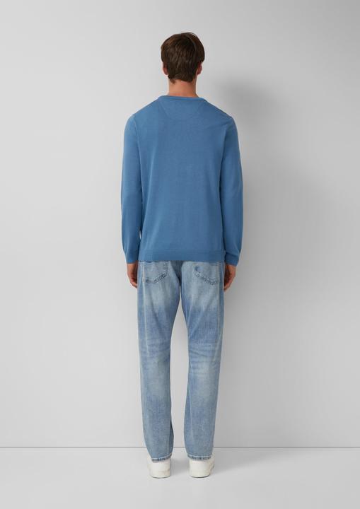 Produktbild s.Oliver Strickpullover Baumwollpullover mit Logo-Stickerei (XL)