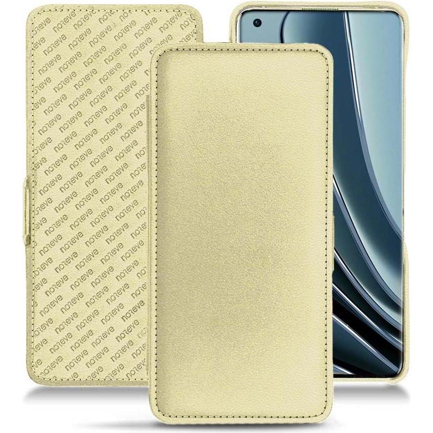 Noreve Lederschutzhülle horizontal (OnePlus 10 Pro), Smartphone Hülle, Beige